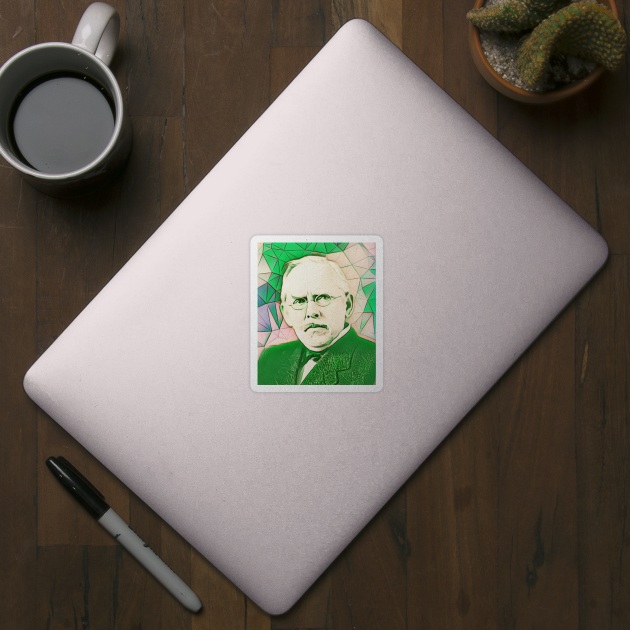 Jacob Riis Green Portrait | Jacob Riis artwork 7 by JustLit